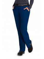 Pantalon médical femme, couleur bleu marine vue de face, collection "Skechers" (SK202-)