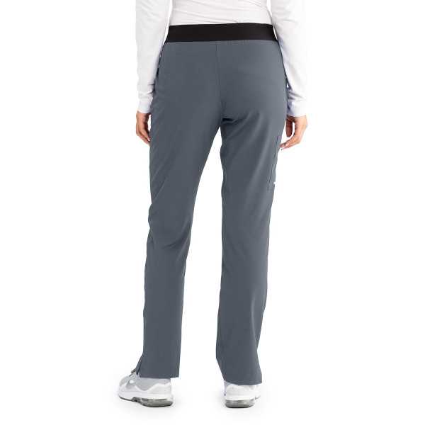 Pantalon médical femme, couleur gris anthracite vue de dos, collection "Skechers" (SK202-)