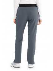 Pantalon médical femme, couleur gris anthracite vue de dos, collection "Skechers" (SK202-)