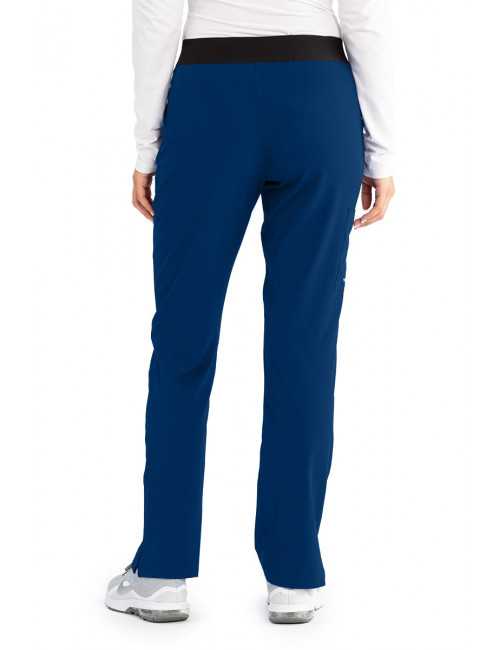 Pantalon médical femme, couleur bleu marine vue de dos, collection "Skechers" (SK202-)