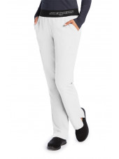 Pantalon médical femme, couleur blanc vue de face, collection "Skechers" (SK202-)