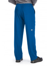 Pantalon médical homme, couleur bleu royal vue de dos, collection "Skechers" (SK0215-)