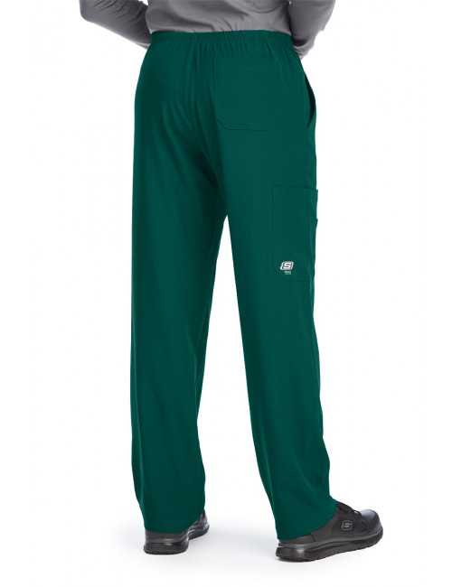 Pantalon médical homme, couleur vert chirurgien vue de dos, collection "Skechers" (SK0215-)