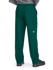 Pantalon médical homme, couleur vert chirurgien vue de dos, collection "Skechers" (SK0215-)