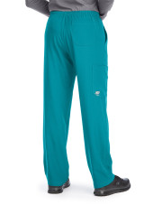Pantalon médical homme, couleur teal blue vue de dos, collection "Skechers" (SK0215-)