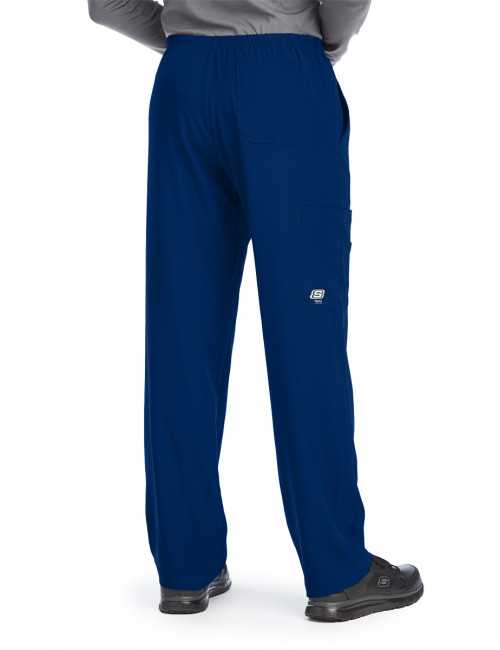 Pantalon médical homme, couleur bleu marine vue de dos, collection "Skechers" (SK0215-)
