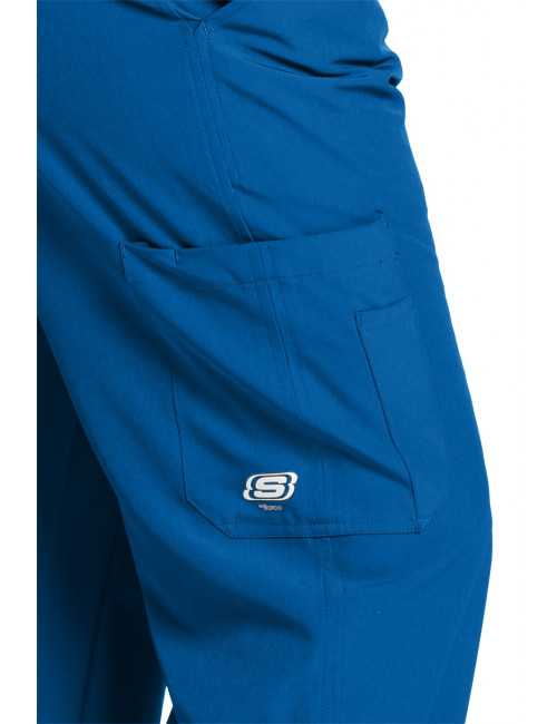 Pantalon médical homme, couleur bleu royal vue de détail, collection "Skechers" (SK0215-)