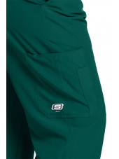 Pantalon médical homme, couleur vert chirurgien vue de détail, collection "Skechers" (SK0215-)