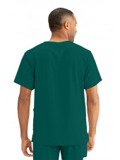 Blouse médicale homme, couleur vert chirurgien vue de dos, collection "Skechers" (SKT020-)