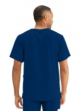 Blouse médicale homme, couleur bleu marine vue de dos, collection "Skechers" (SKT020-)
