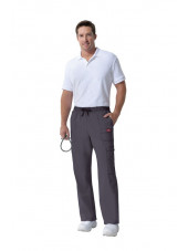 Pantalon Médical élastique et cordon Homme, Dickies, Collection "GenFlex" (81003) gris moyen ensemble