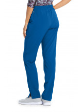 Pantalon médical femme, couleur bleu royal vue de dos, collection "Barco One Wellness" (BWP506-)