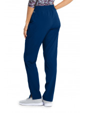 Pantalon médical femme, couleur bleu marine vue de dos, collection "Barco One Wellness" (BWP506-)