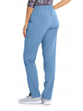 Pantalon médical femme, couleur bleu ciel vue de dos, collection "Barco One Wellness" (BWP506-)
