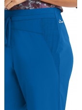 Pantalon médical femme, couleur bleu royal vue détail, collection "Barco One Wellness" (BWP506-)