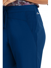 Pantalon médical femme, couleur bleu marine vue détail, collection "Barco One Wellness" (BWP506-)
