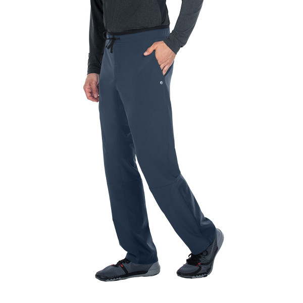 Pantalon médical homme, couleur gris anthracite vue de côté, collection "Barco One Wellness" (BWP508-)