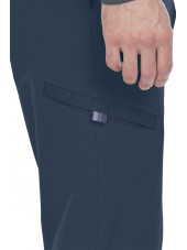 Pantalon médical homme, couleur gris anthracite vue de détail, collection "Barco One Wellness" (BWP508-)
