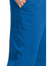 Pantalon médical homme, couleur bleu royal vue détail, collection "Grey's Anatomy Impact", Barco (0219-)