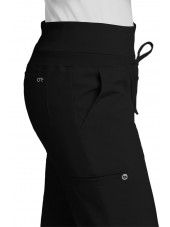 Pantalon médical femme, couleur noir vue détail, Barco One (5206)