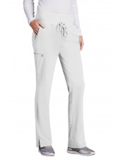 Pantalon médical femme, couleur blanc vue de face, Barco One (5206)