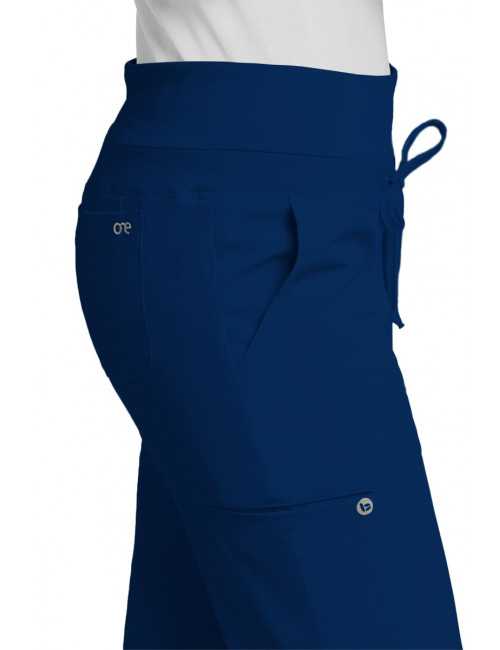 Pantalon médical femme, couleur bleu marine vue détail, Barco One (5206)