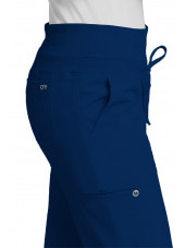 Pantalon médical femme, couleur bleu marine vue détail, Barco One (5206)