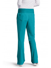 Pantalon médical femme, couleur teal blue vue de dos, Barco One (5206)