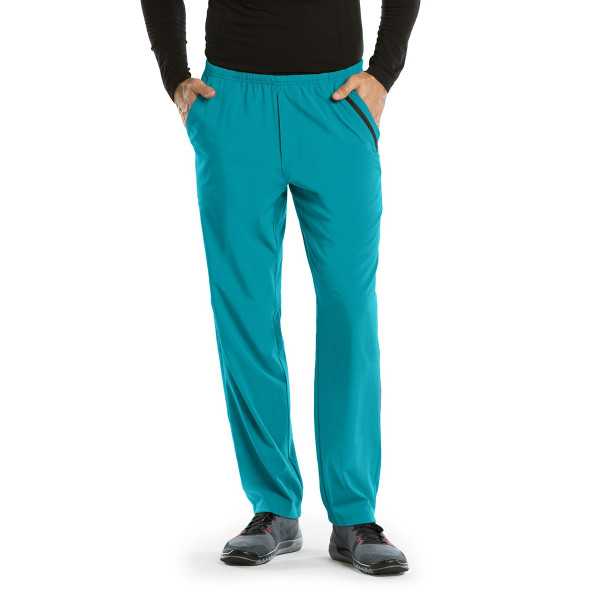 Pantalon médical homme, couleur teal blue vue de face Barco One (0217)
