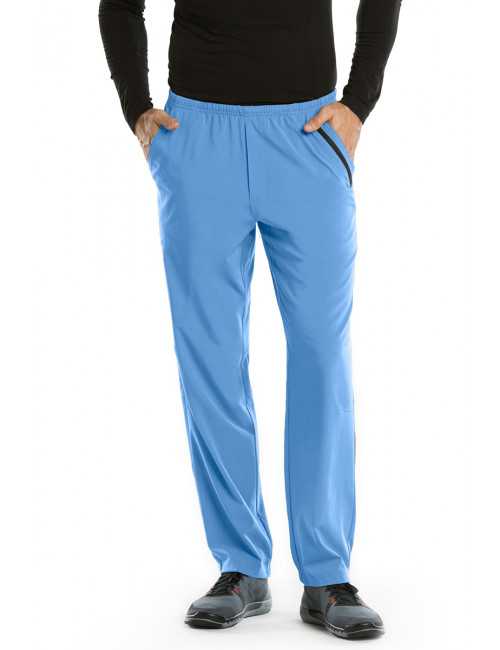 Pantalon médical homme, couleur bleu ciel vue de face Barco One (0217)