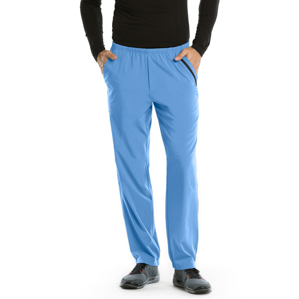 Pantalon médical homme, couleur bleu ciel vue de face Barco One (0217)