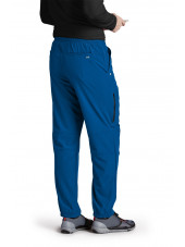 Pantalon médical homme, couleur bleu royal vue de dos Barco One (0217)