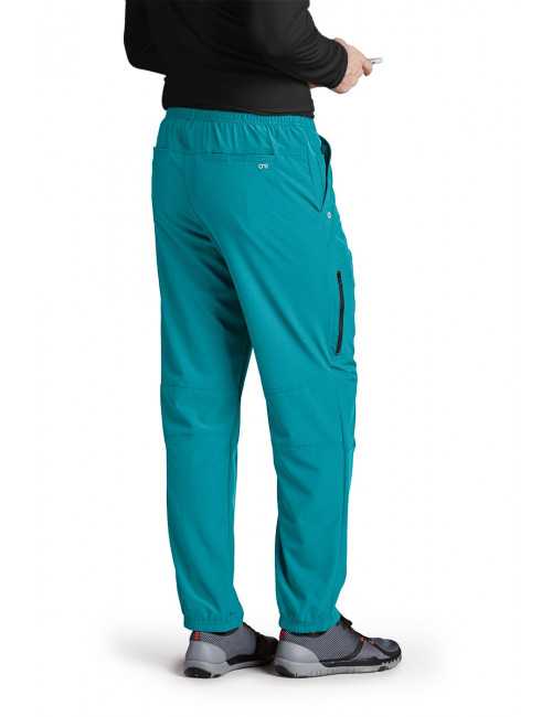 Pantalon médical homme, couleur teal blue vue de face Barco One (0217)
