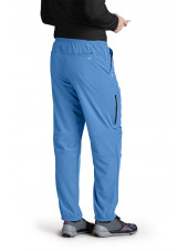 Pantalon médical homme, couleur bleu ciel vue de dos Barco One (0217)