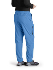 Pantalon médical homme, couleur bleu ciel vue de dos Barco One (0217)