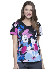 Blouse médicale imprimée "Minnie", Collection Tooniforms Disney (TF626)