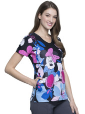 Blouse médicale imprimée "Minnie", Collection Tooniforms Disney (TF626)