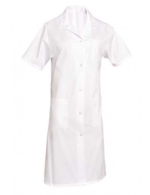 Blouse médicale Femme blanche manches courtes Coton Madona, SNV (MADCP00200) vue modèle