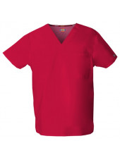 Blouse médicale Homme, Dickies, poche cœur, Collection "EDS signature" (83706), couleur rouge, vue produit