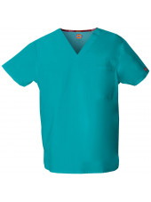 Blouse médicale Homme, Dickies, poche cœur, Collection "EDS signature" (83706), couleur teal blue, vue produit