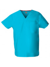 Blouse médicale Homme, Dickies, poche cœur, Collection "EDS signature" (83706), couleur bleu turquoise, vue produit