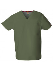 Blouse médicale Homme, Dickies, poche cœur, Collection "EDS signature" (83706), couleur vert olive, vue produit