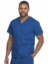 Blouse médicale 2 poches, Homme, Dickies, Collection "Genuine" (GD640), couleur bleu royal vue gauche