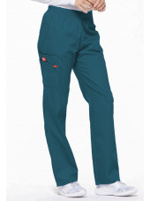 Pantalon médical Unisexe élastique, Dickies, Collection "EDS signature" (86106), couleur vert caraïbe, vue droit