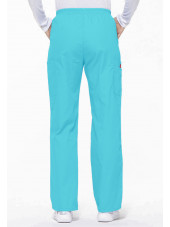 Pantalon médical Unisexe élastique, Dickies, Collection "EDS signature" (86106), couleur bleu turquoise, vue gauche