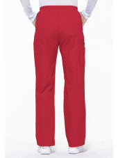Pantalon médical Unisexe élastique, Dickies, Collection "EDS signature" (86106), couleur rouge, vue dos