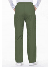 Pantalon médical Unisexe élastique, Dickies, Collection "EDS signature" (86106), couleur vert olive, vue dos