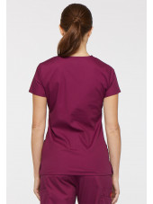Blouse médicale Cache Coeur Femme, Dickies, collection "EDS signature" (85820), couleur bordeaux vue dos