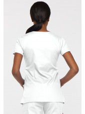 Blouse médicale Cache Coeur Femme, Dickies, collection "EDS signature" (85820), couleur blanc vue dos