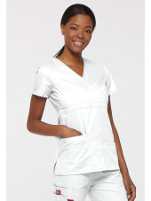 Blouse médicale Cache Coeur Femme, Dickies, collection "EDS signature" (85820), couleur blanc vue droit